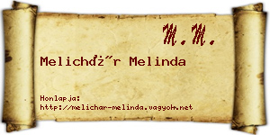 Melichár Melinda névjegykártya